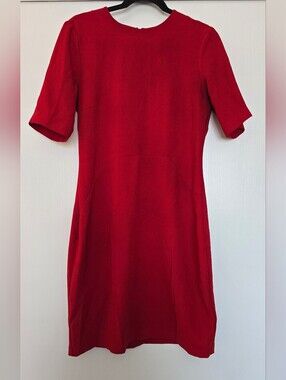 H&M - Red Classic Cocktail Open Back Detail Dress With Zipper